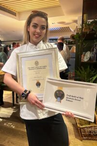 Paige Hill of Pentonbridge Inn, near Carlisle, who has achieved a prestigious Graduate Award from the Craft Guild of Chefs